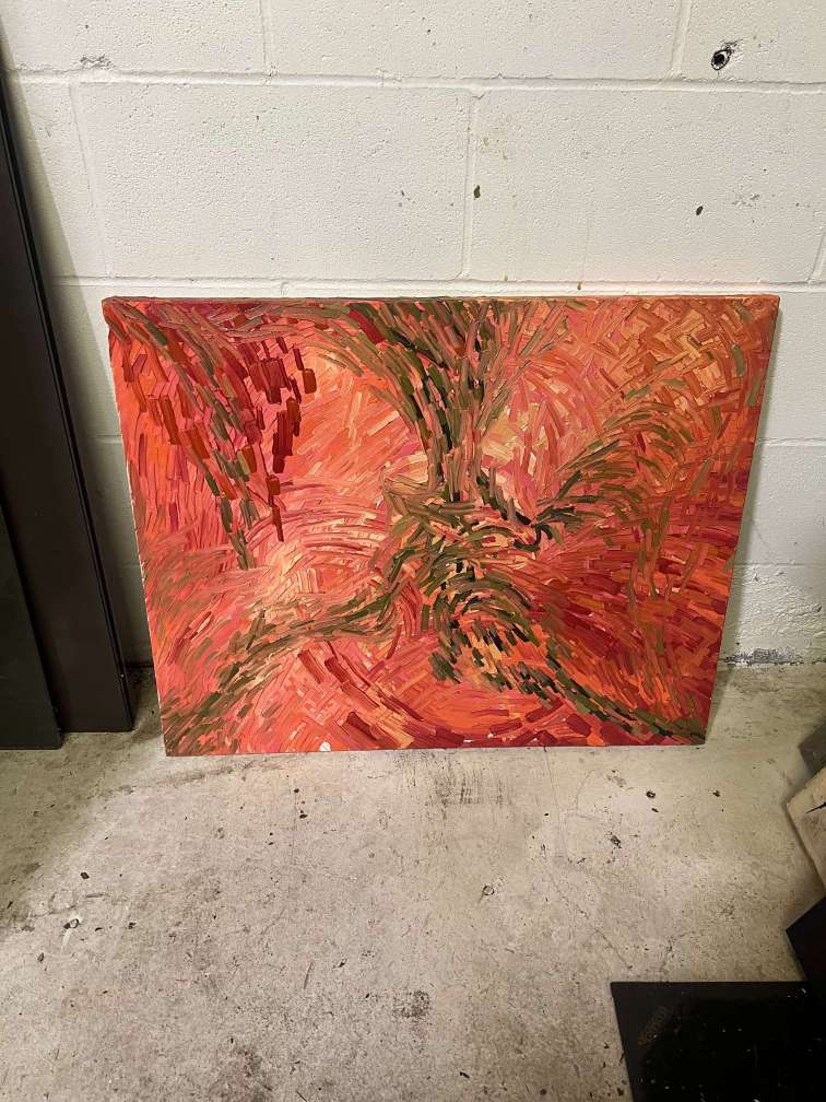 Pink Silkscreen Painting - Image 2