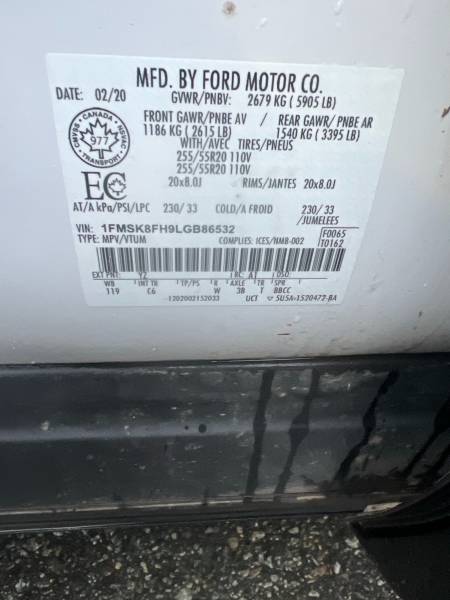 2020 Ford Explorer Limited 2.3L Turbo 4WD - Image 16