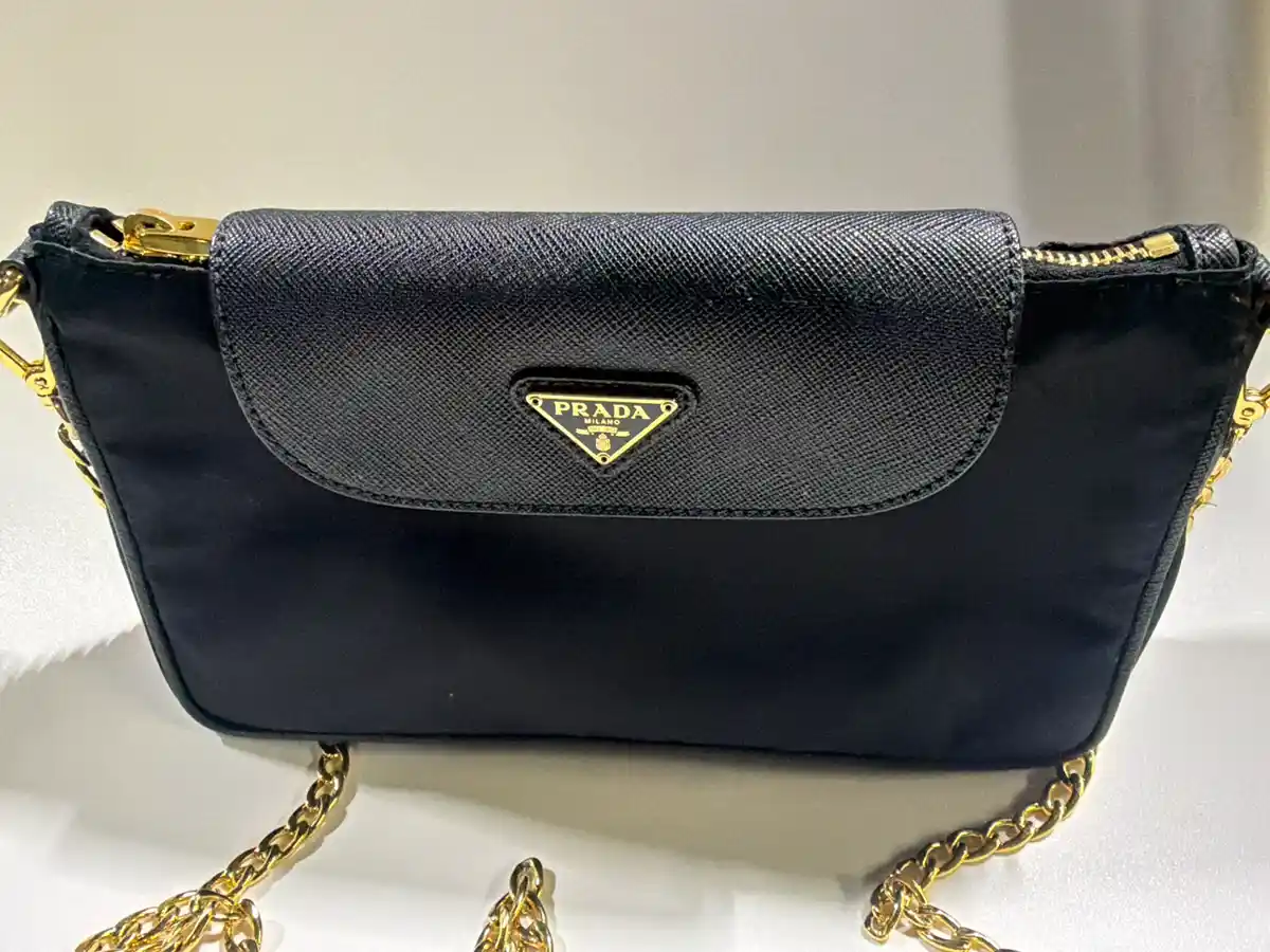 Prada Tessuto Nylon Saffiano Crossbody Bag Nero Black - Image 3